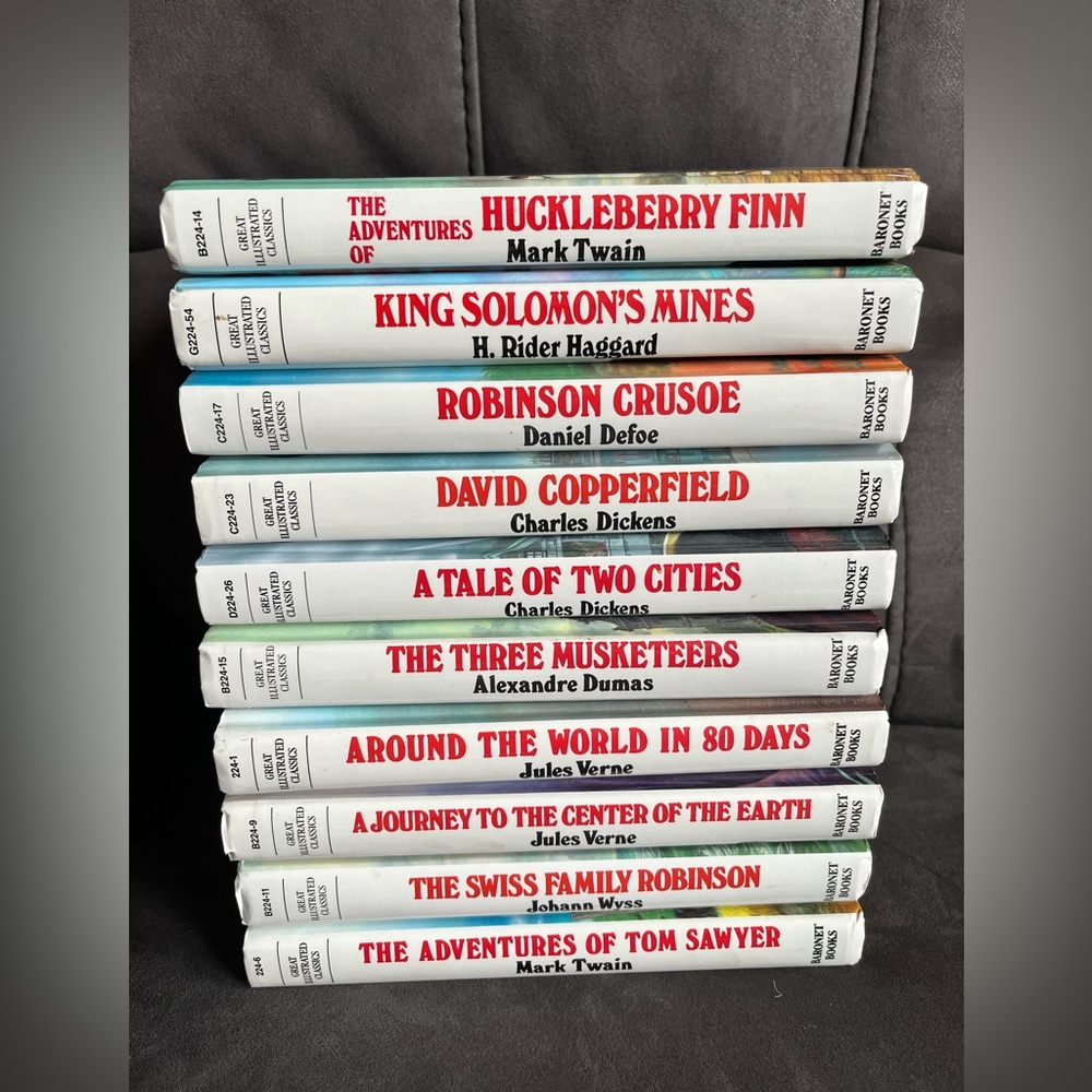 Set of 10 Great Illustrated Classics Book Lot